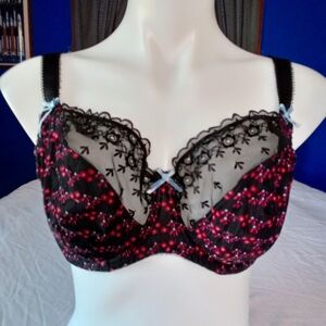 Curvy Kate CK5401 Daydreamer Balcony Underwire Bra 36FF Multi Print Black Lace